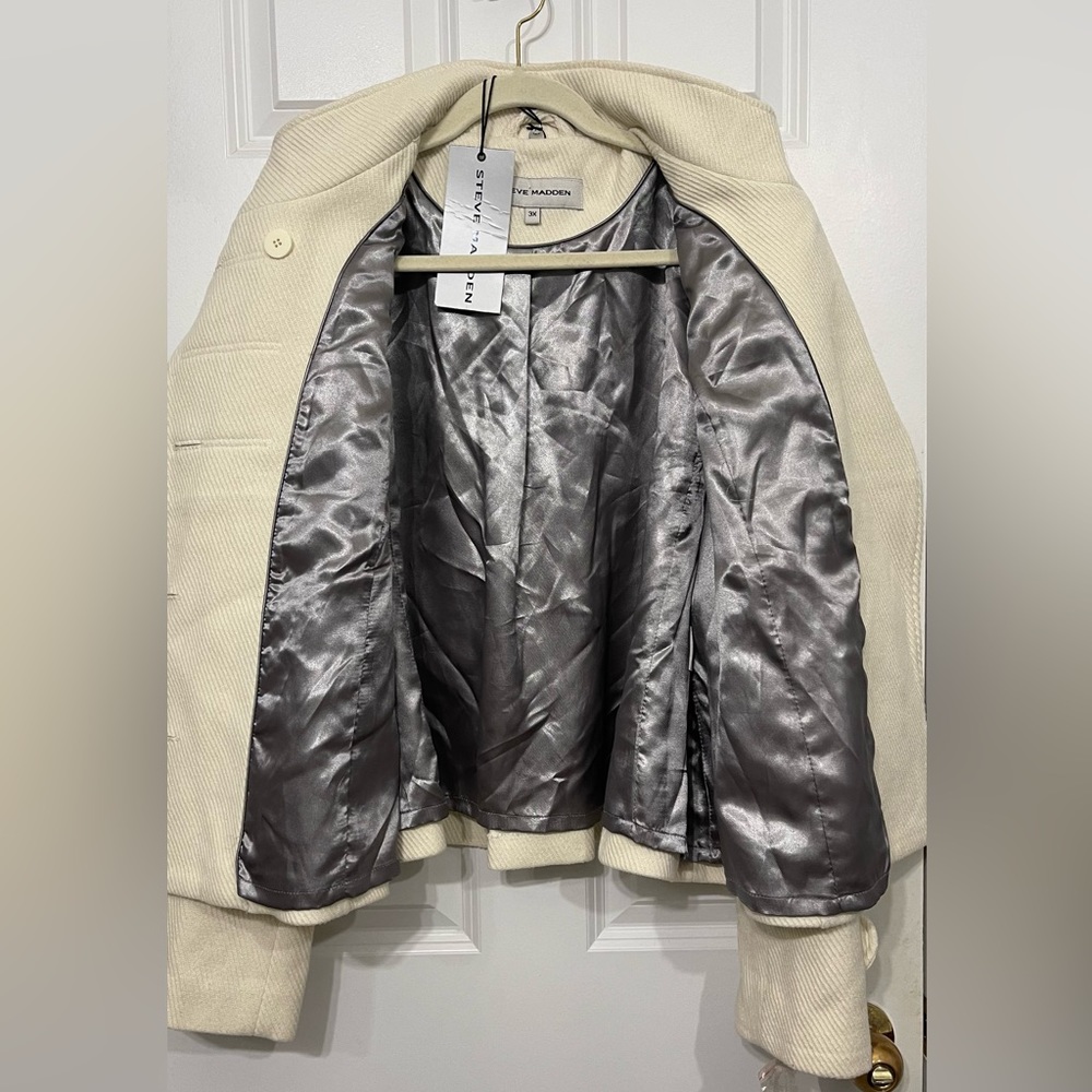 NWT Steve Madden Ivory Peacoat, 3X - Picture 2 of 7